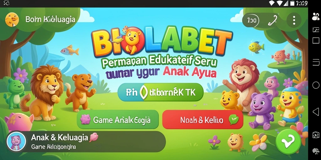 Tampilan antarmuka BIOLABET yang interaktif dan ceria.