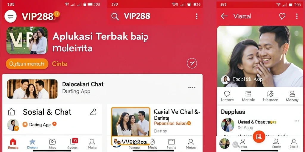 Antarmuka pengguna VIP288 yang modern dan menarik.